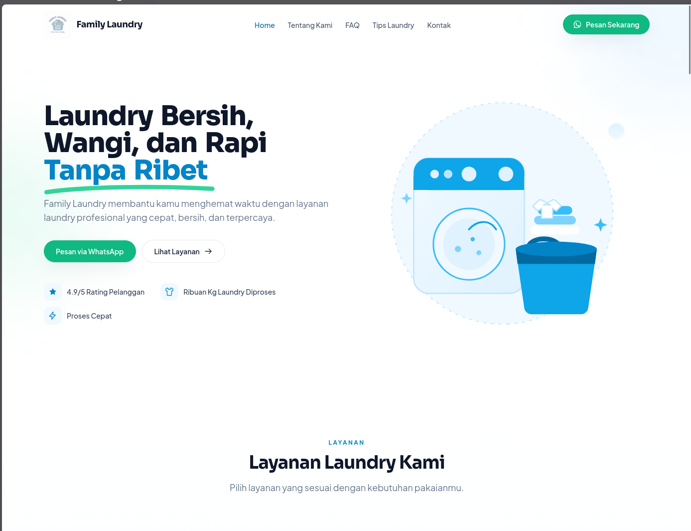 Family Laundry - Jasa Laundry